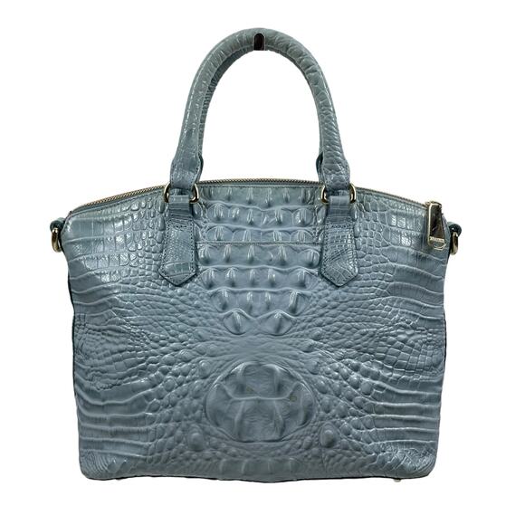 Brahmin Duxbury Satchel Bag Melborne Sky Blue Croc Embossed - Picture 4 of 10